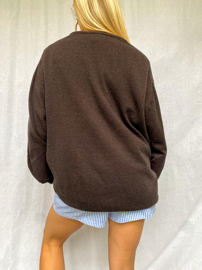 BROWN LACOSTE SWEATER