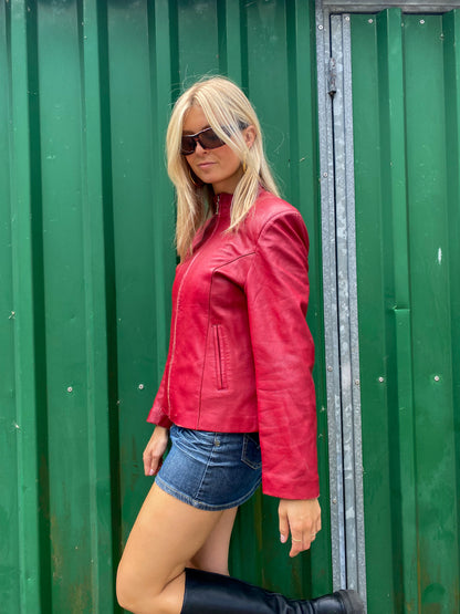 RED LEATHER JACKET