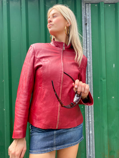 RED LEATHER JACKET