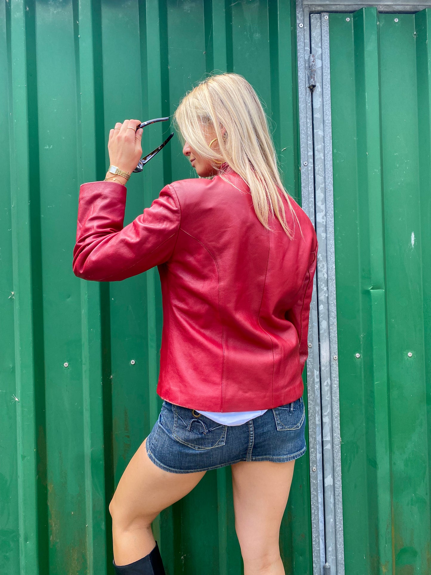 RED LEATHER JACKET