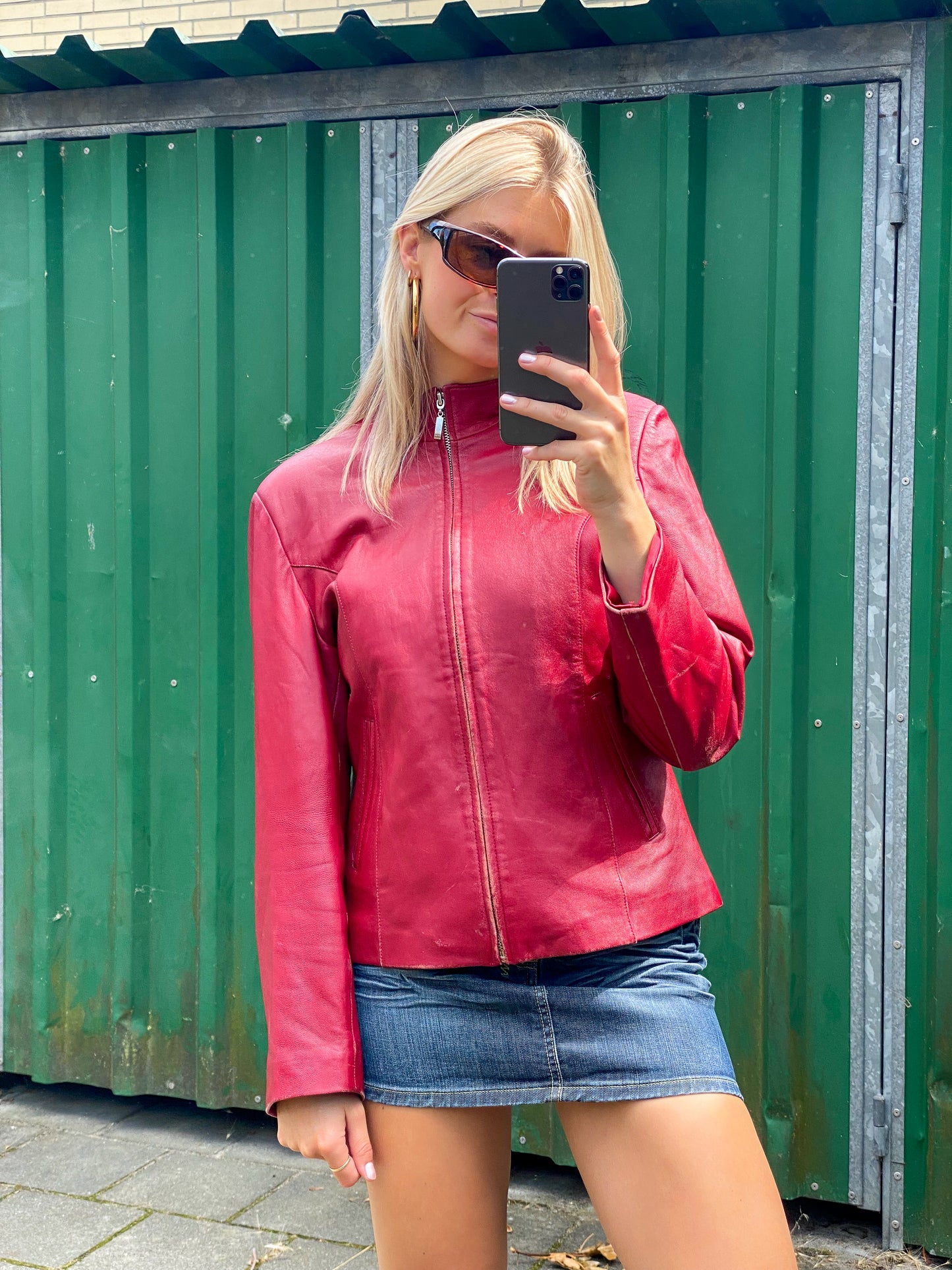 RED LEATHER JACKET