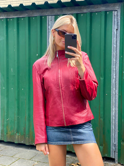 RED LEATHER JACKET