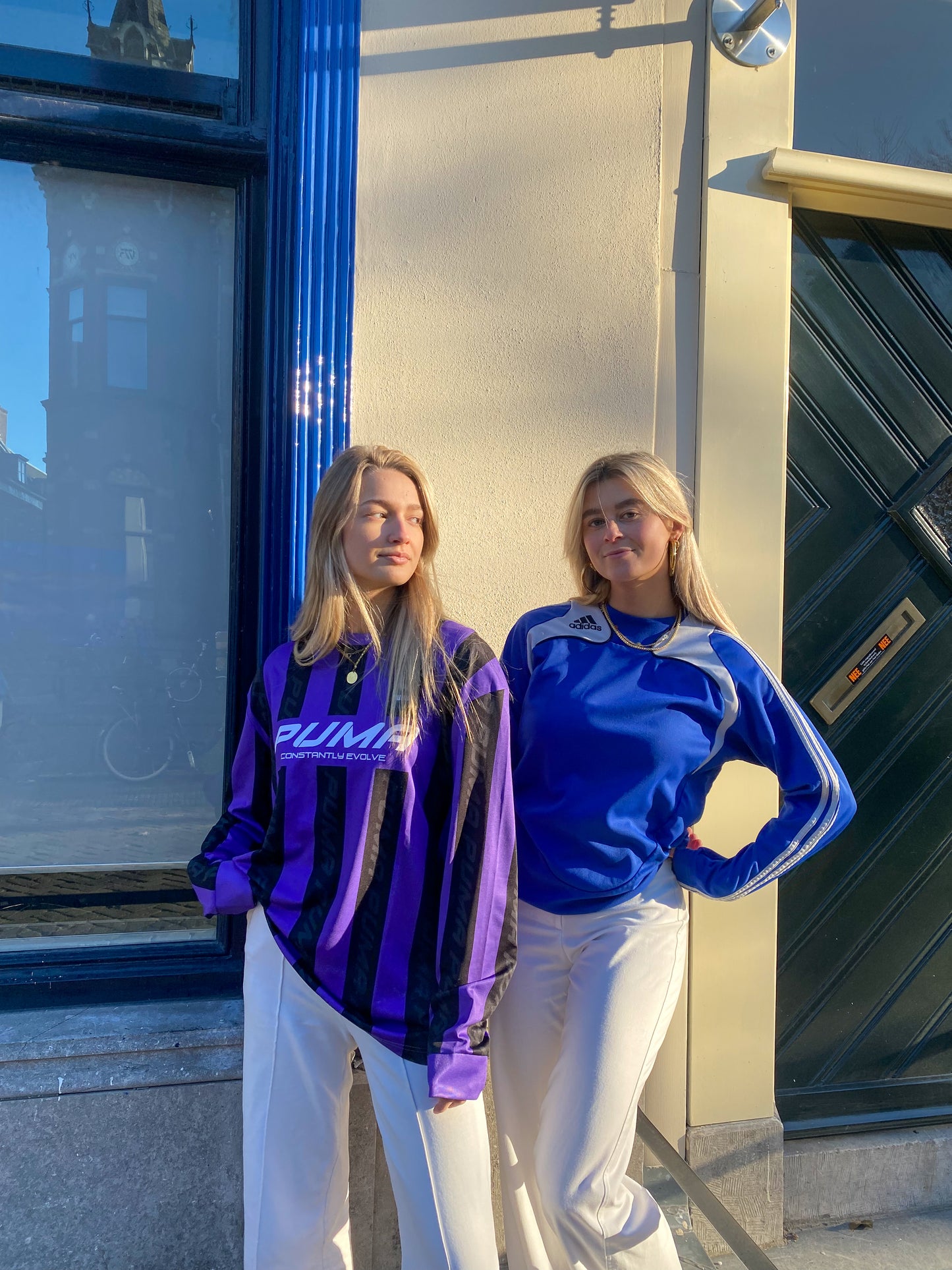 BLUE ADIDAS LONGSLEEVE