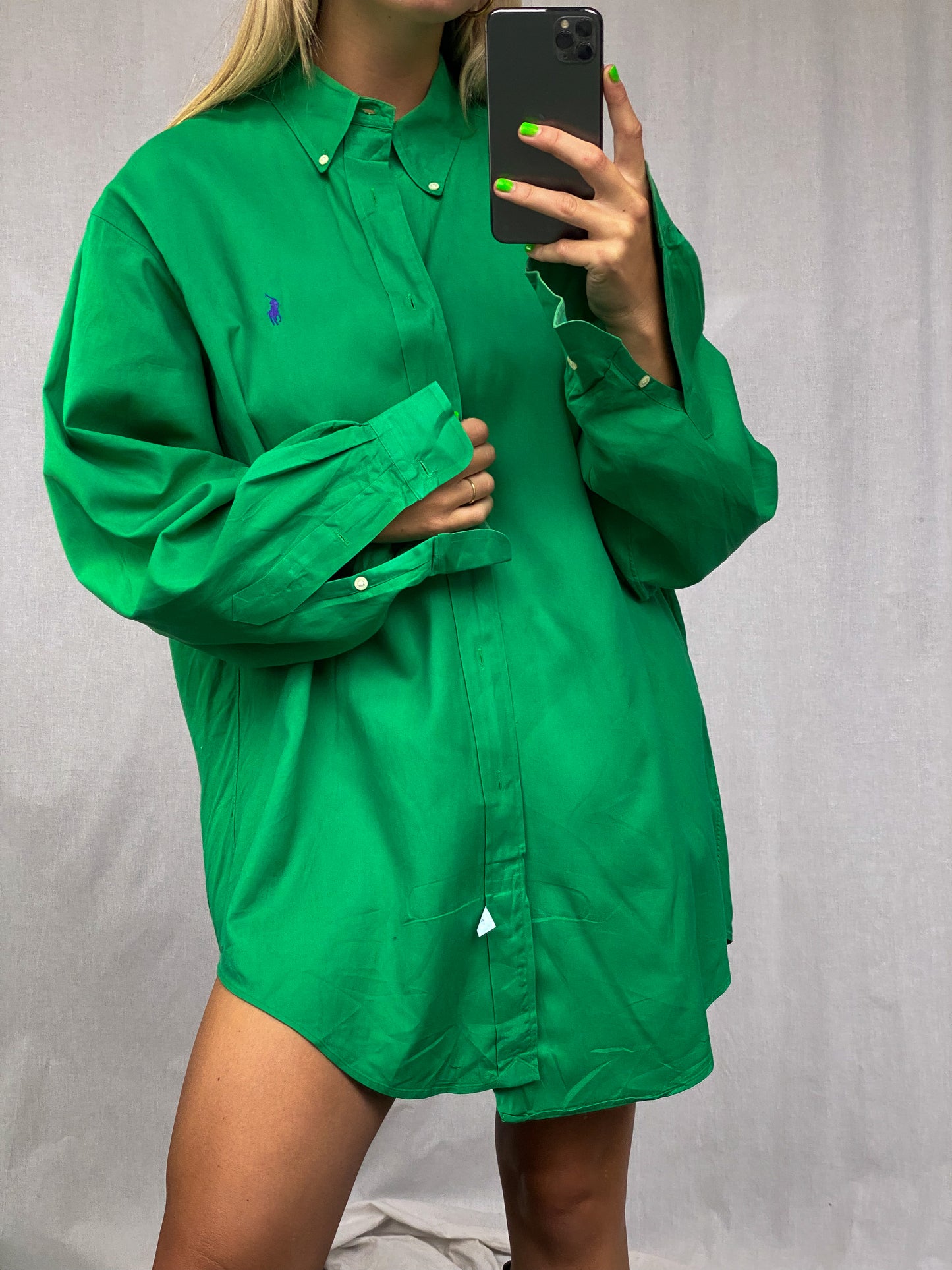 RALPH LAUREN GREEN BLOUSE