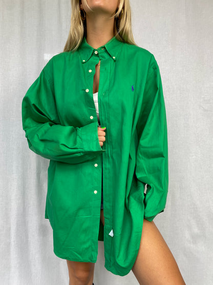 RALPH LAUREN GREEN BLOUSE