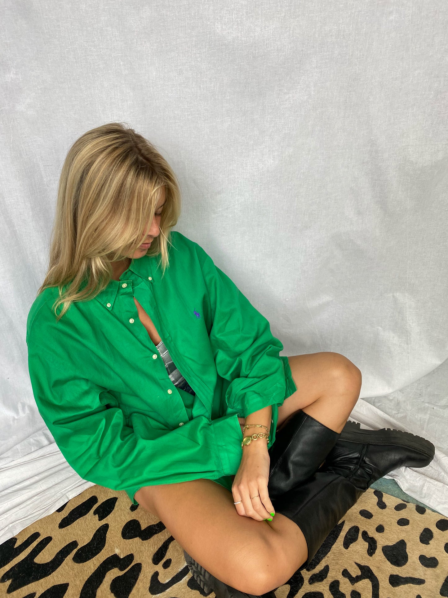 RALPH LAUREN GREEN BLOUSE