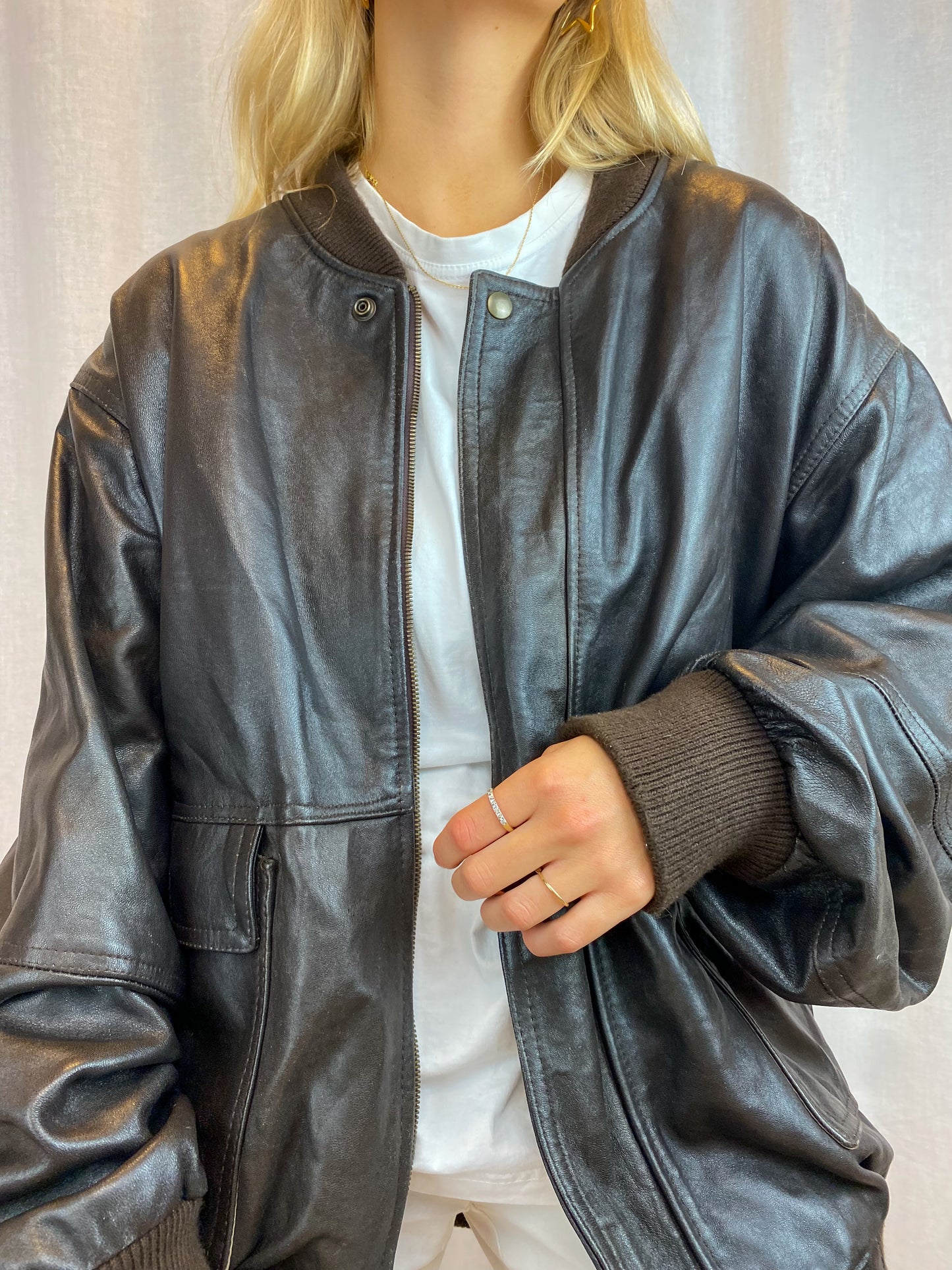 REAL LEATHER BOMBER