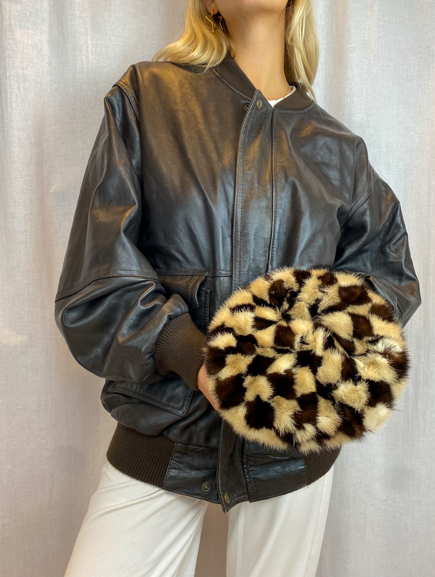 REAL LEATHER BOMBER