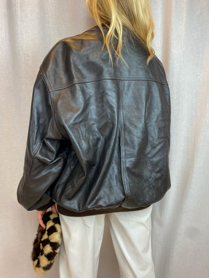 REAL LEATHER BOMBER