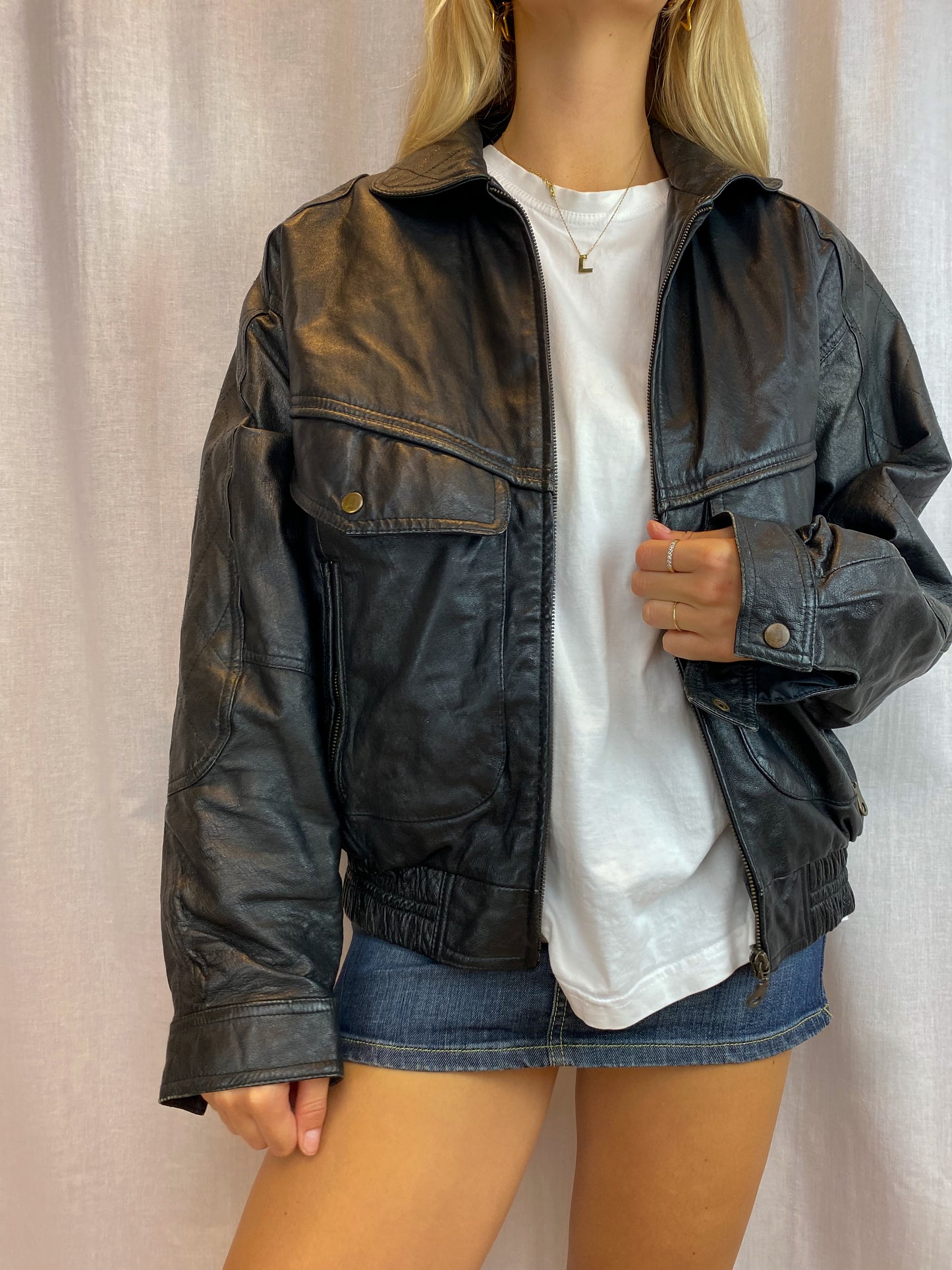 SMOOTH COLLECTION LEATHER BOMBER