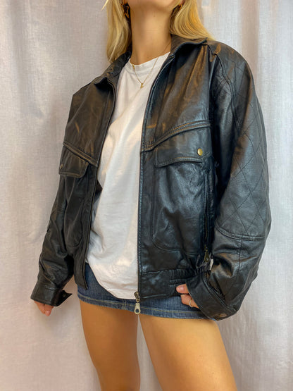 SMOOTH COLLECTION LEATHER BOMBER