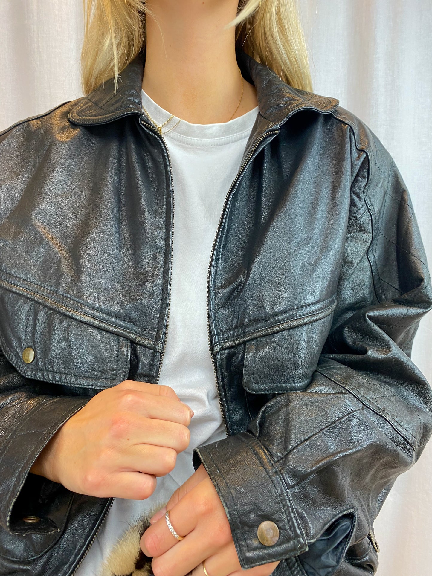 SMOOTH COLLECTION LEATHER BOMBER