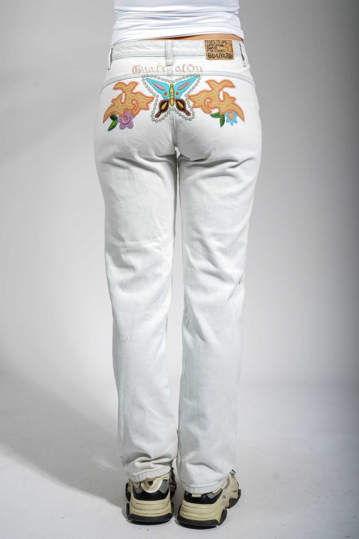 Vintage - Y2K Butterfly Denim Pants
