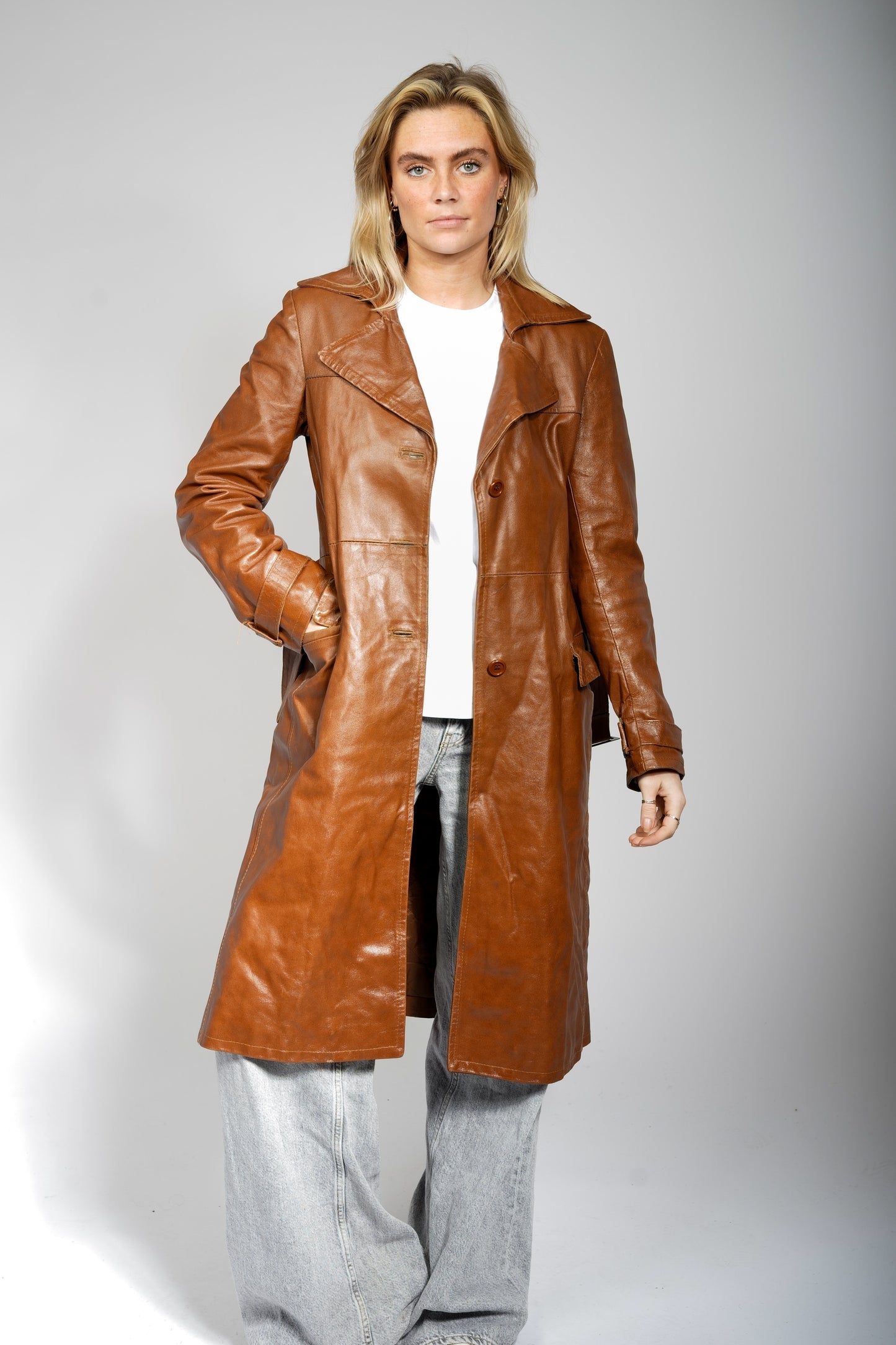 Vintage - Leather Trenchcoat