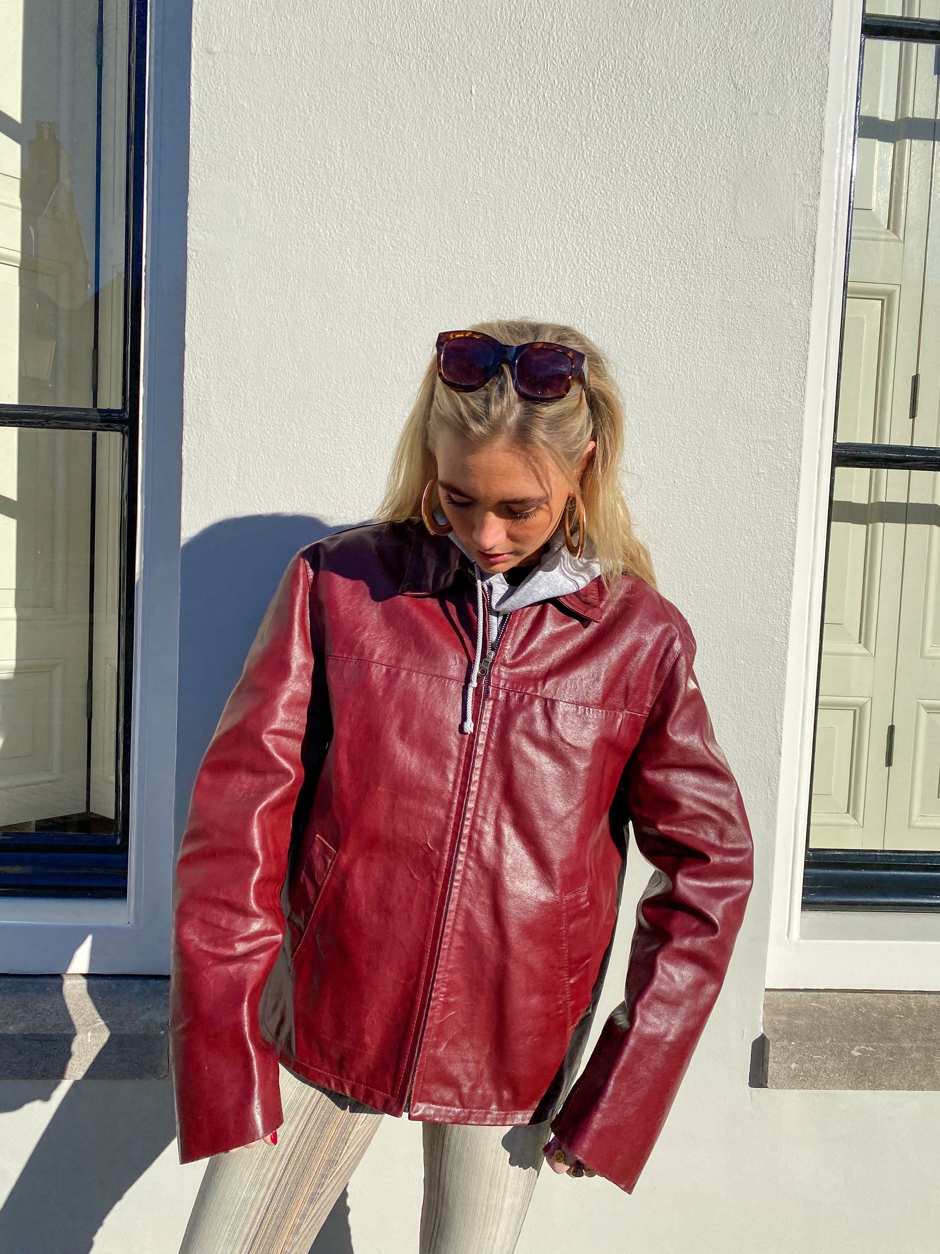 Vera pelle leather on sale jacket